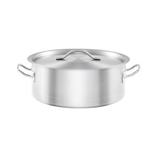 Garnek niski z pokrywką, stalowy, Gredil, Ø 280 mm, V 5.5 l Gredil