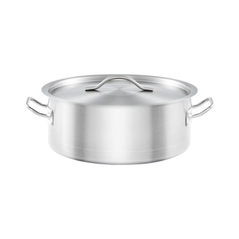 Garnek niski z pokrywką, stalowy, Gredil, Ø 280 mm, V 5.5 l Gredil
