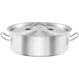 Garnek niski z pokrywką, stalowy, Gredil, Ø 320 mm, V 8.8 l Gredil