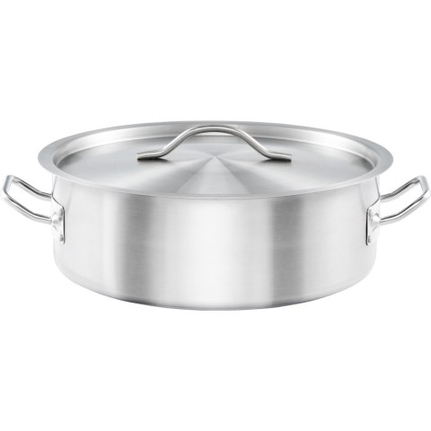 Garnek niski z pokrywką, stalowy, Gredil, Ø 320 mm, V 8.8 l Gredil
