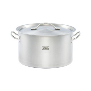 Garnek średni z pokrywką, stalowy, Gredil, Ø 360 mm, V 22.4 l Gredil