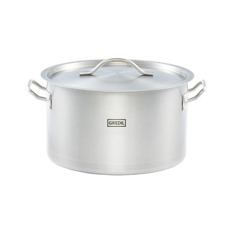 Garnek średni z pokrywką, stalowy, Gredil, Ø 360 mm, V 22.4 l Gredil