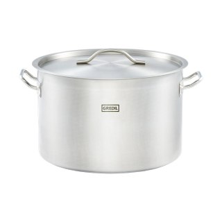 Garnek średni z pokrywką, stalowy, Gredil, Ø 400 mm, V 32.6 l Gredil