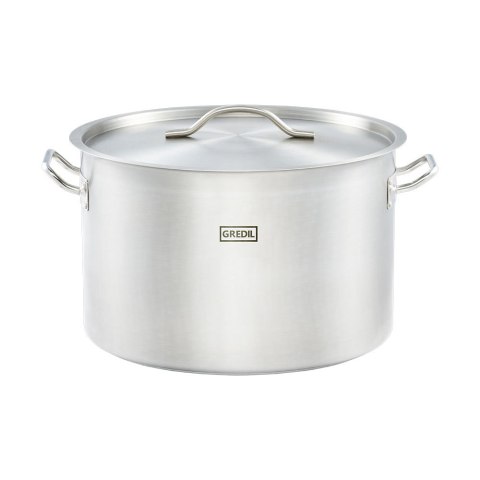 Garnek średni z pokrywką, stalowy, Gredil, Ø 400 mm, V 32.6 l Gredil
