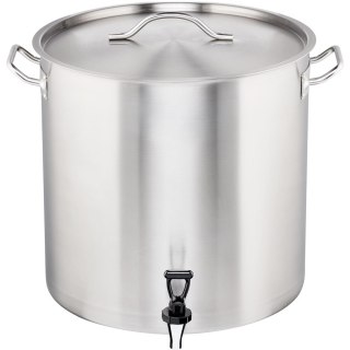 Garnek wysoki z kranem, stalowy, Gredil, Ø 400 mm, V 50.3 l Gredil
