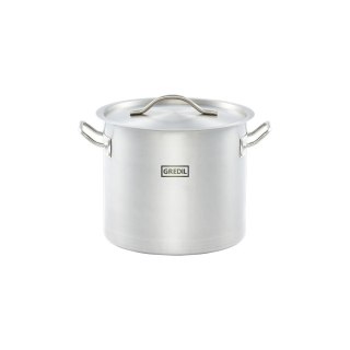 Garnek wysoki z pokrywką, stalowy, Gredil, Ø 240 mm, V 9 l Gredil