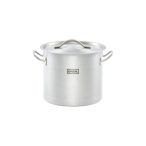 Garnek wysoki z pokrywką, stalowy, Gredil, Ø 240 mm, V 9 l Gredil