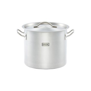 Garnek wysoki z pokrywką, stalowy, Gredil, Ø 280 mm, V 15.4 l Gredil