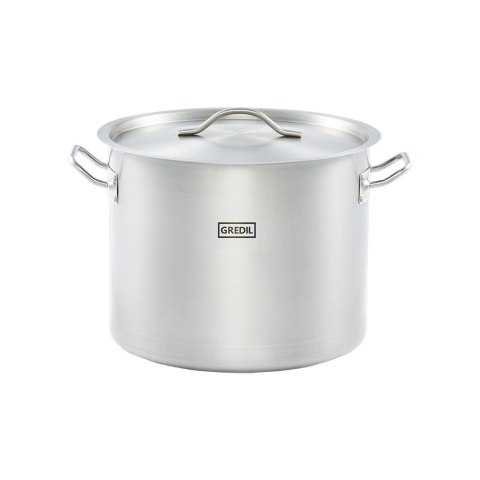 Garnek wysoki z pokrywką, stalowy, Gredil, Ø 320 mm, V 20.9 l Gredil