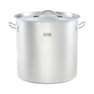Garnek wysoki z pokrywką, stalowy, Gredil, Ø 400 mm, V 50.3 l Gredil