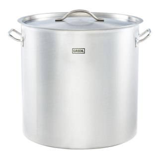 Garnek wysoki z pokrywką, stalowy, Gredil, Ø 450 mm, V 71.6 l Gredil