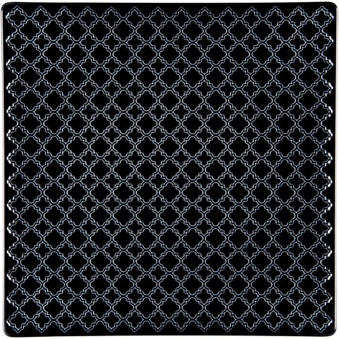 Talerz płytki, kolor czarny, Marrakesz, 255x255 mm Lubiana