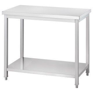 Stół centralny z półką, Gredil, 1500x600x850 mm skręcany Gredil