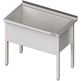 Stół z basenem 1-komorowym spawany 800x600x850 mm h=400 mm Stalgast