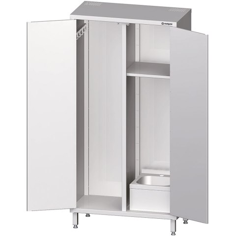 Szafa stalowa porządkowa ze zlewem 1000x500x2000 mm Stalgast
