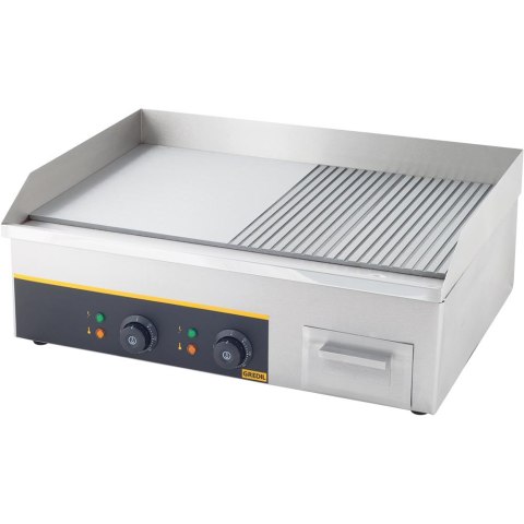Płyta grillowa 1/2 gładka, 1/2 ryflowana, Gredil, P 3.5 kW, U 230 V Gredil