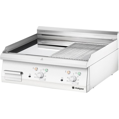 Płyta grillowa elektryczna, chromowana, gładko-ryflowana, P 8.1 kW, U 400 V Stalgast